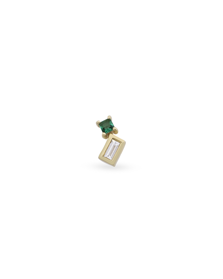 Duo Square Gem Baguette Piercing