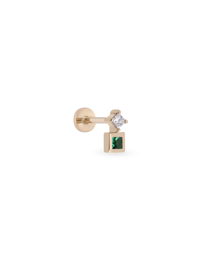 Duo Square Gem Piercing