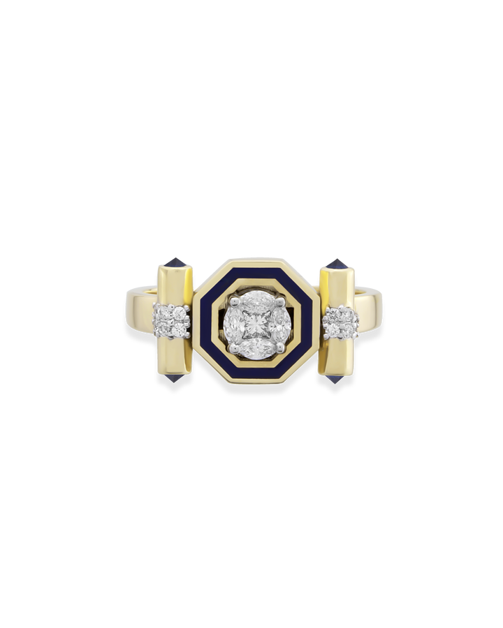 Bella Navy Enamel Yüzük