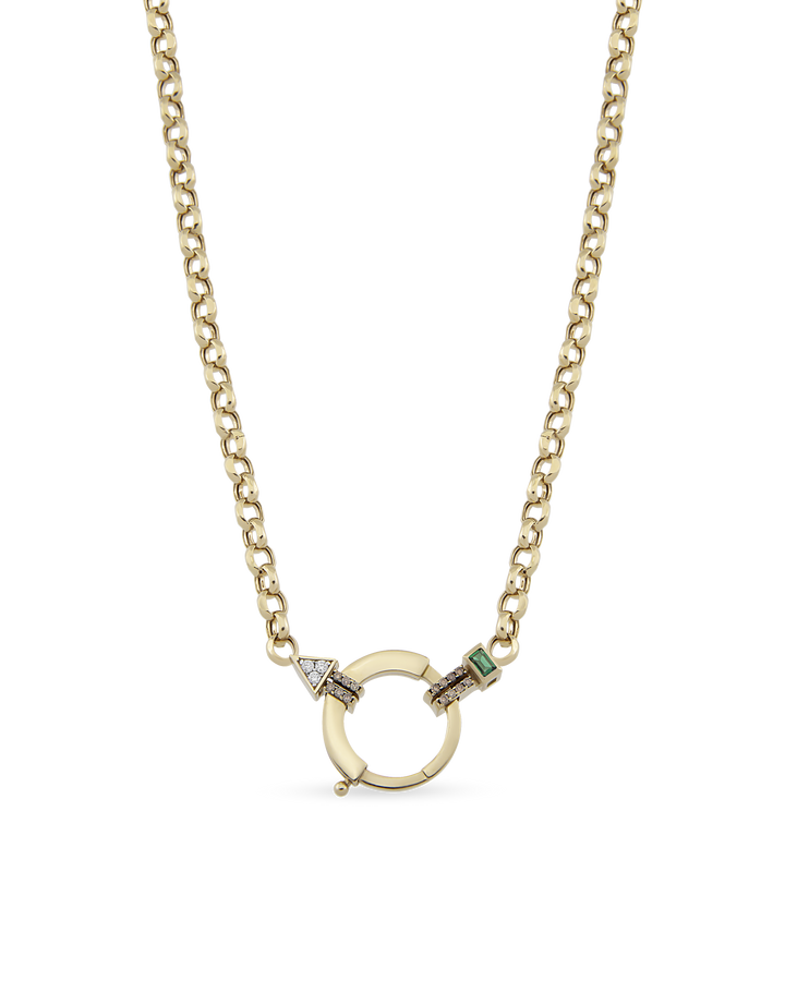 Baguette Chain Cognac Zincir Kolye