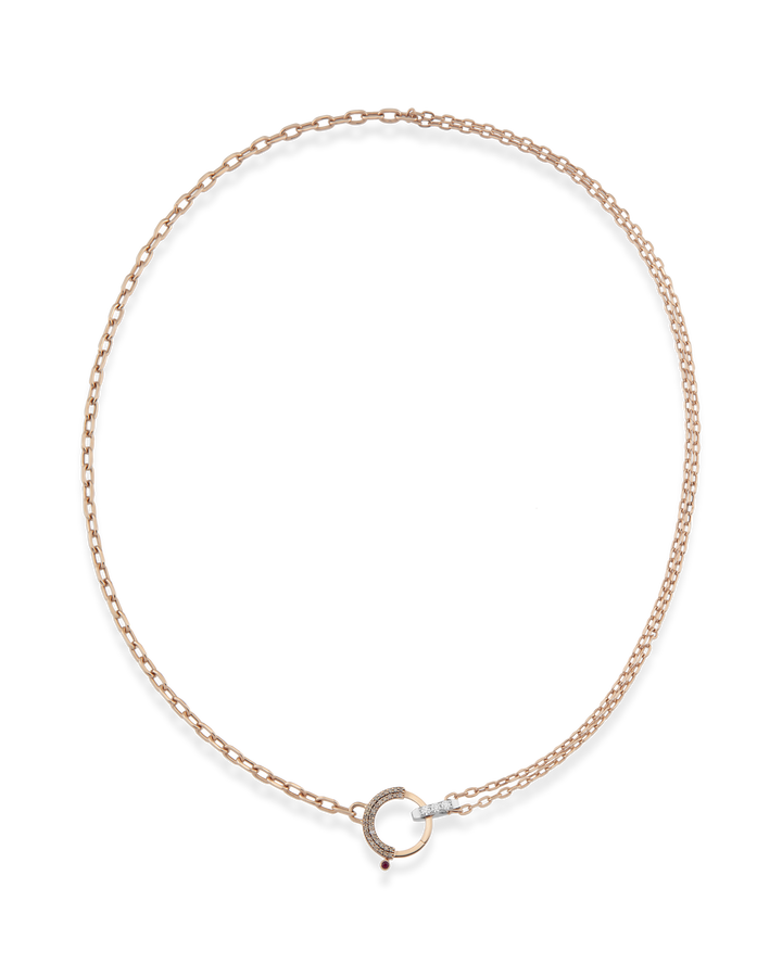 Baguette Chain Bond Zincir Kolye
