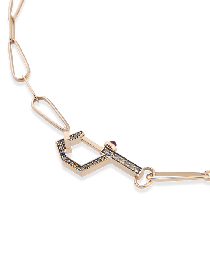 Carabiner Slide Cognac Zincir Kolye