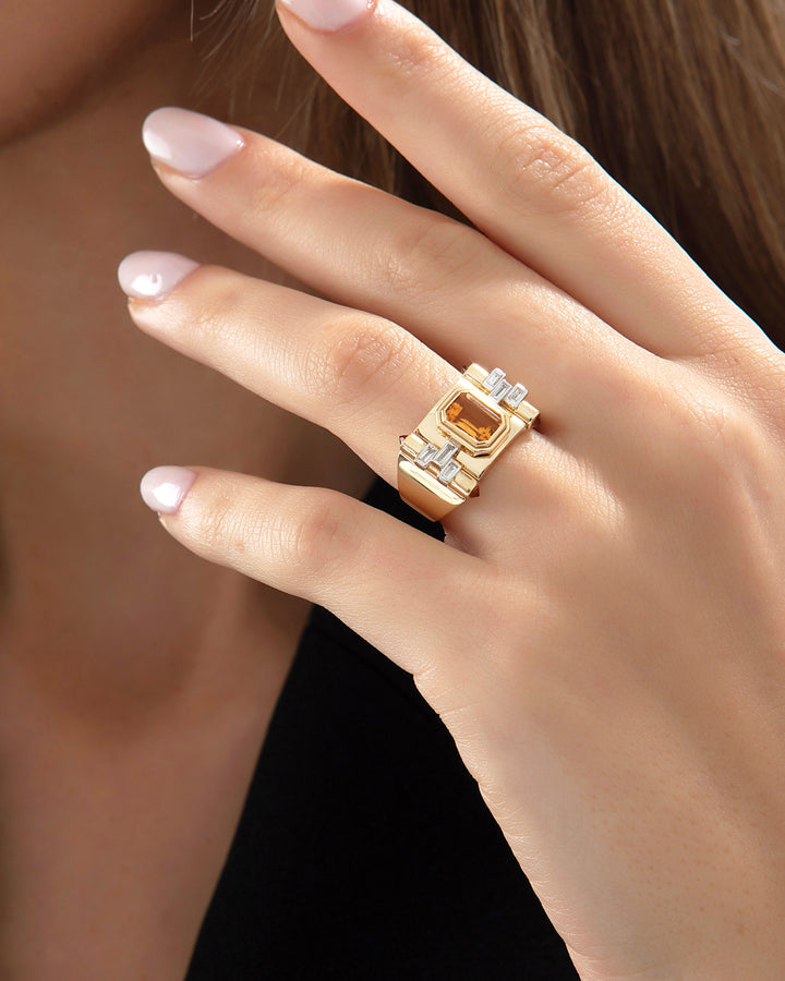 Greta Petit Citrine Yüzük