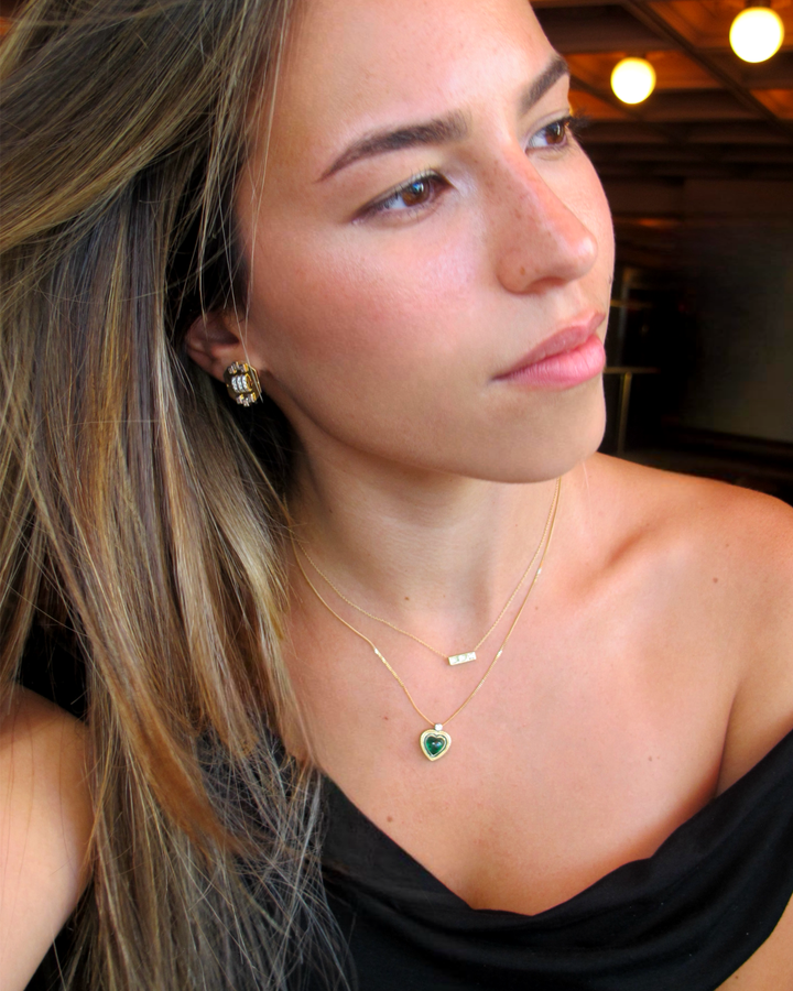 Lollie Heart Green Kolye