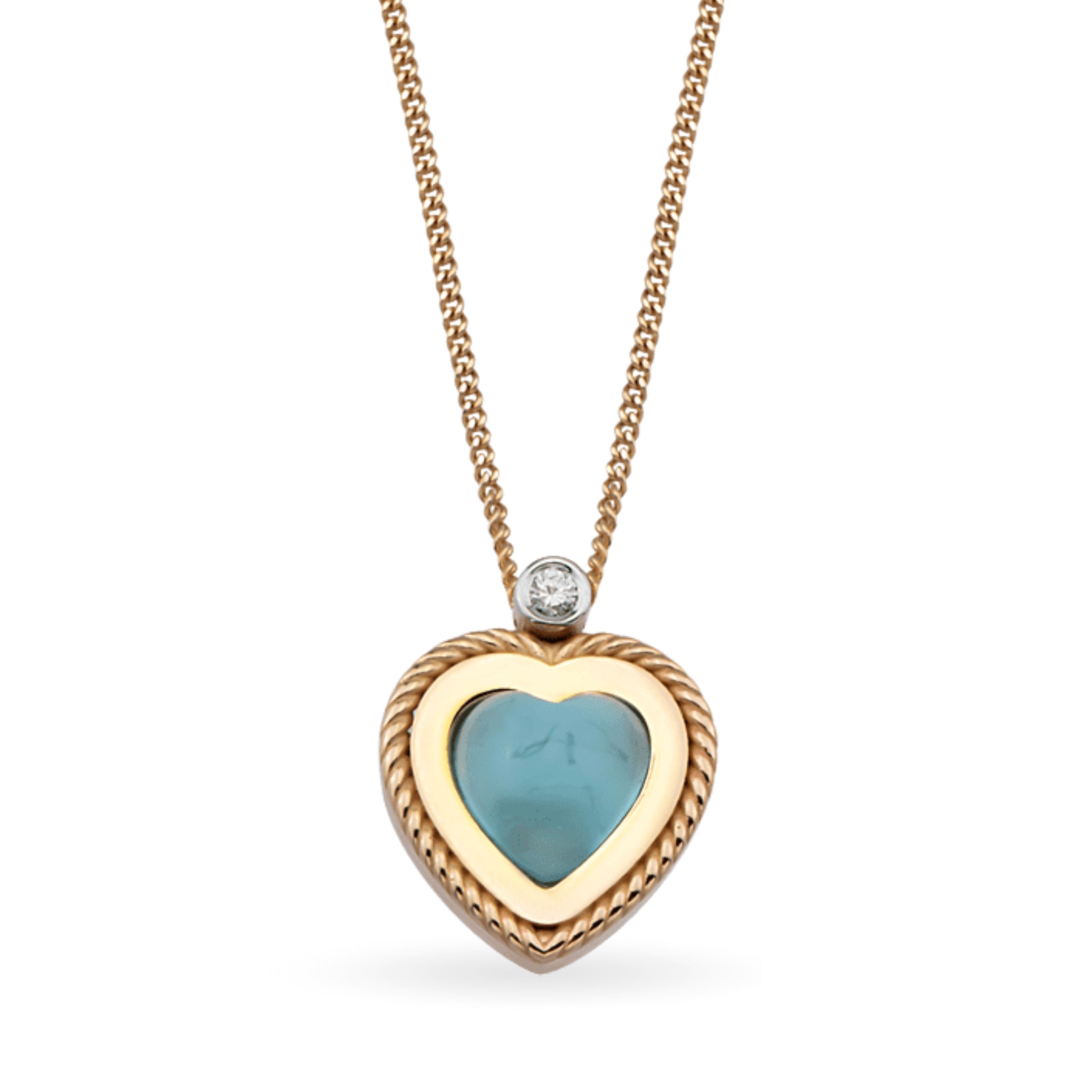 Lollie Heart Blue Kolye