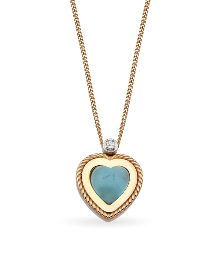 Lollie Heart Blue Kolye
