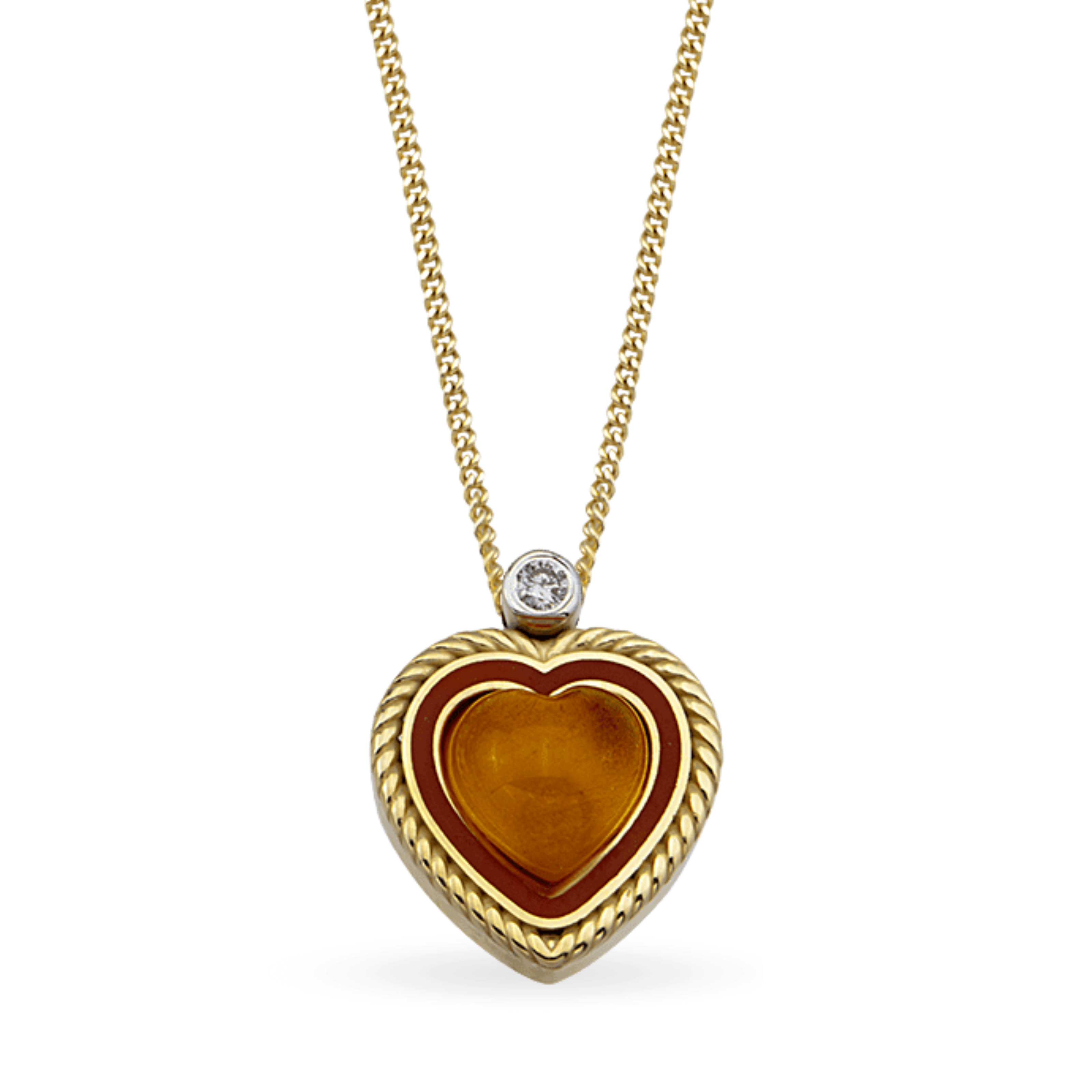 Lollie Heart Orange Kolye