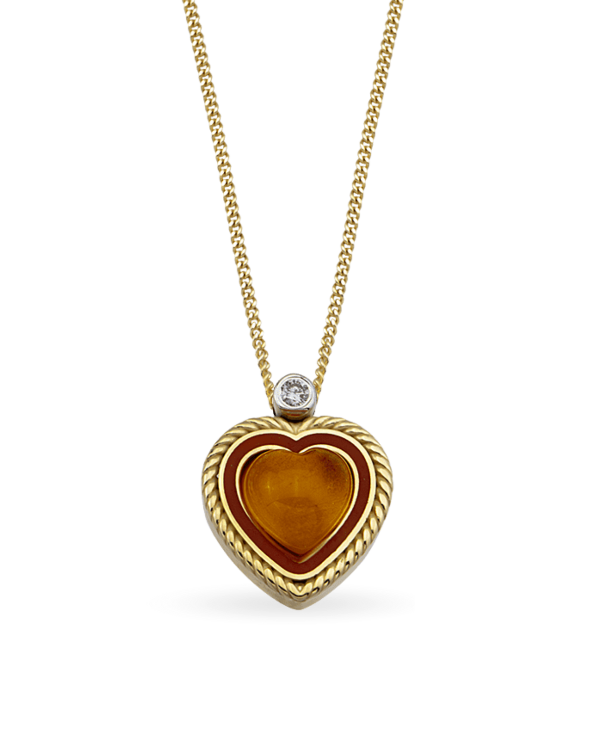 Lollie Heart Orange Kolye