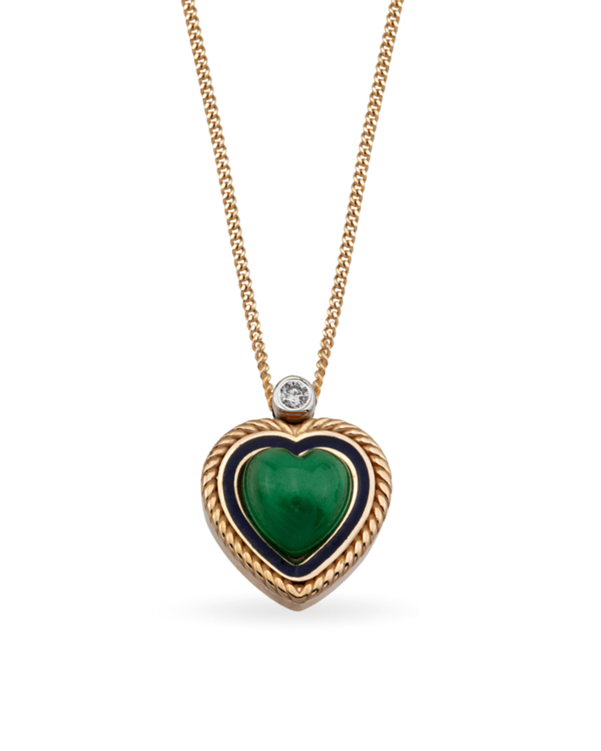 Lollie Heart Green Kolye