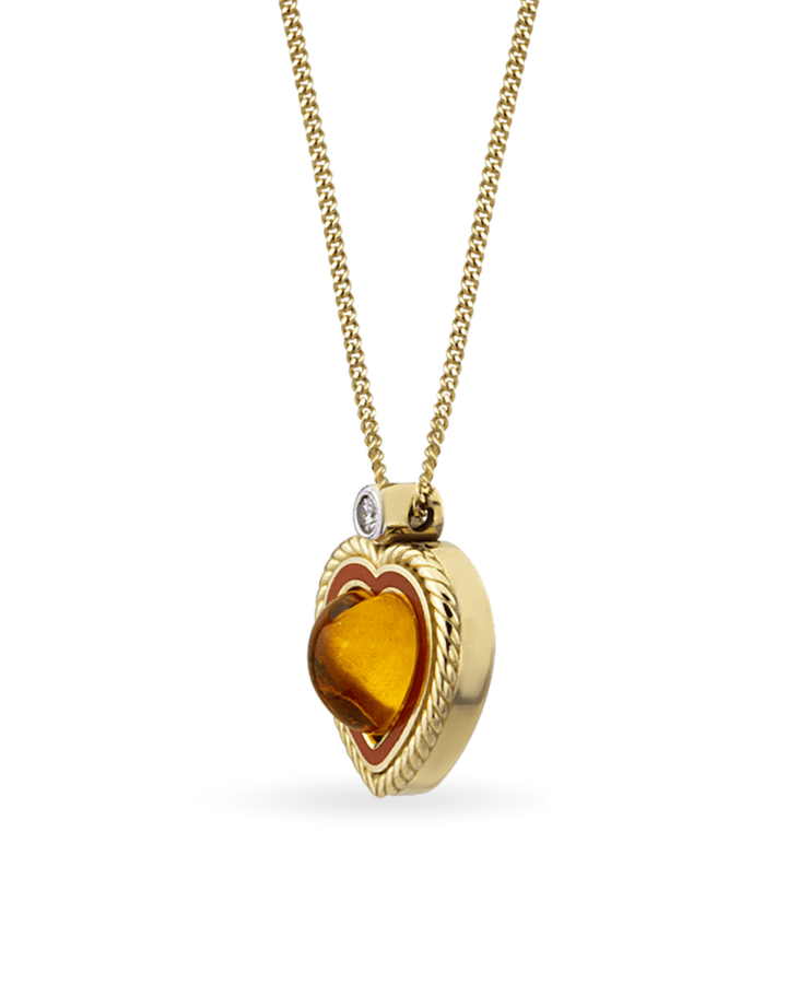 Lollie Heart Orange Kolye