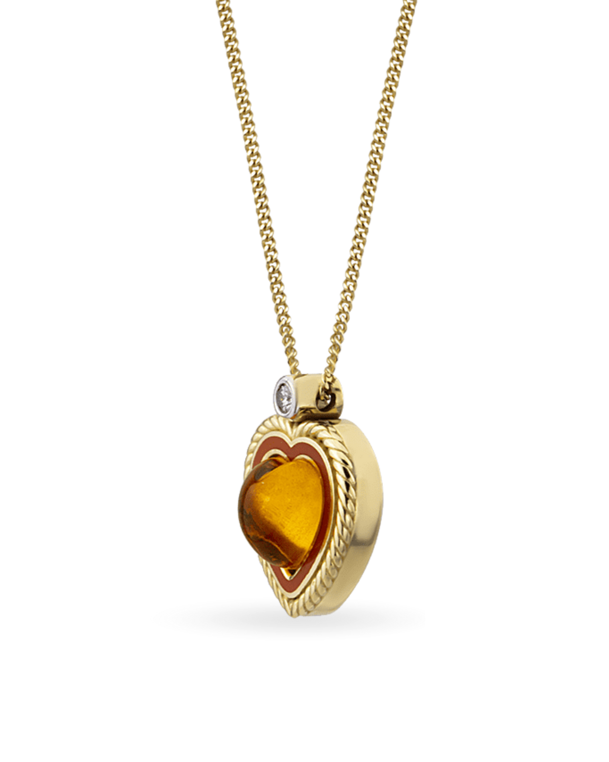 Lollie Heart Orange Kolye