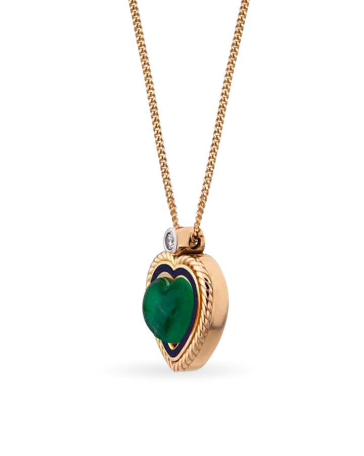 Lollie Heart Green Kolye