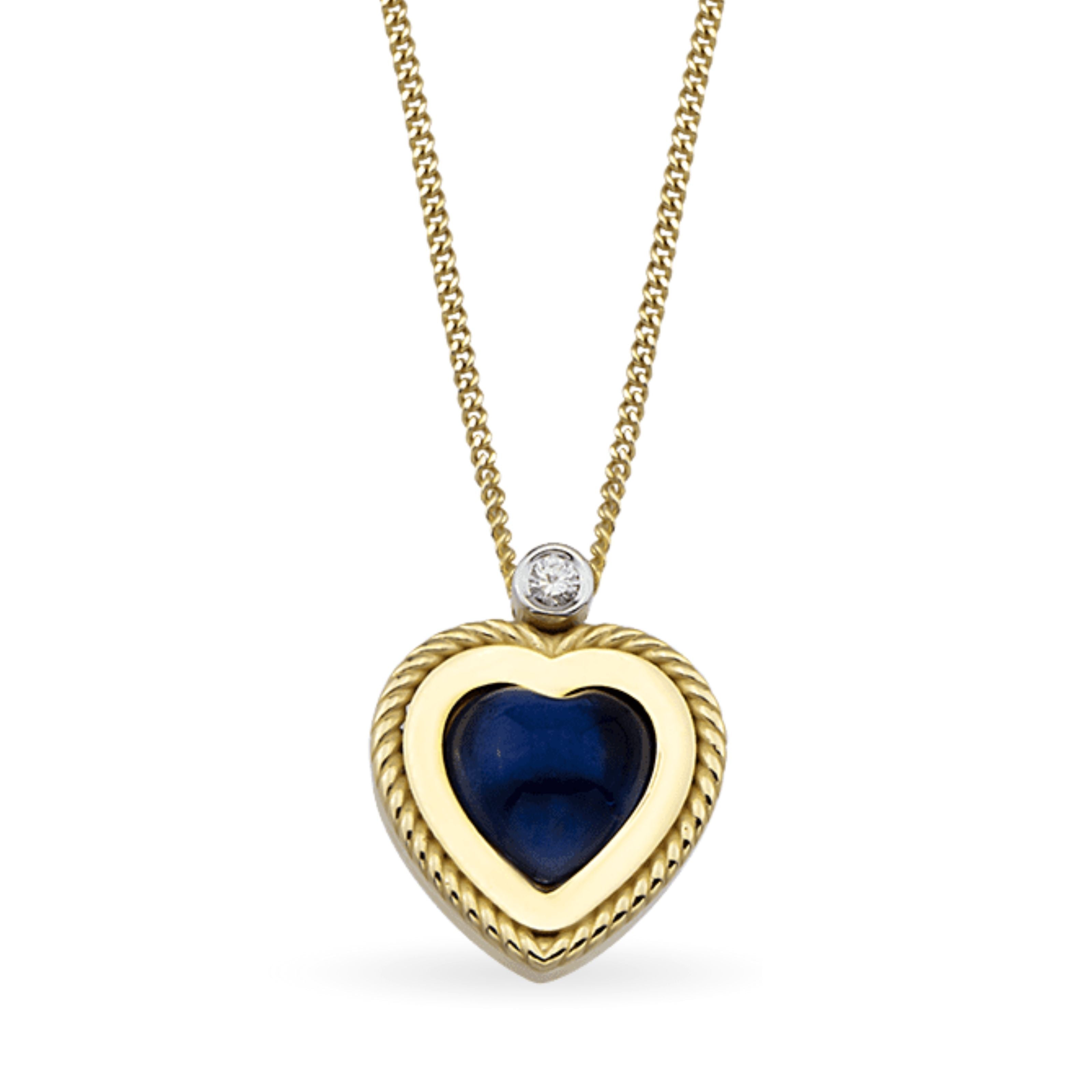 Lollie Heart Navy Kolye