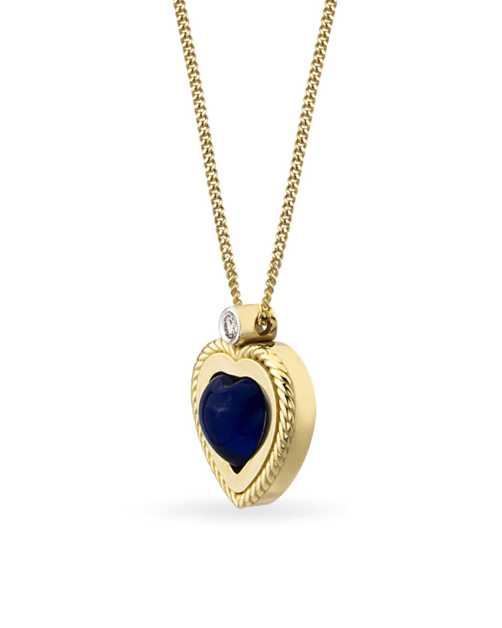 Lollie Heart Navy Kolye