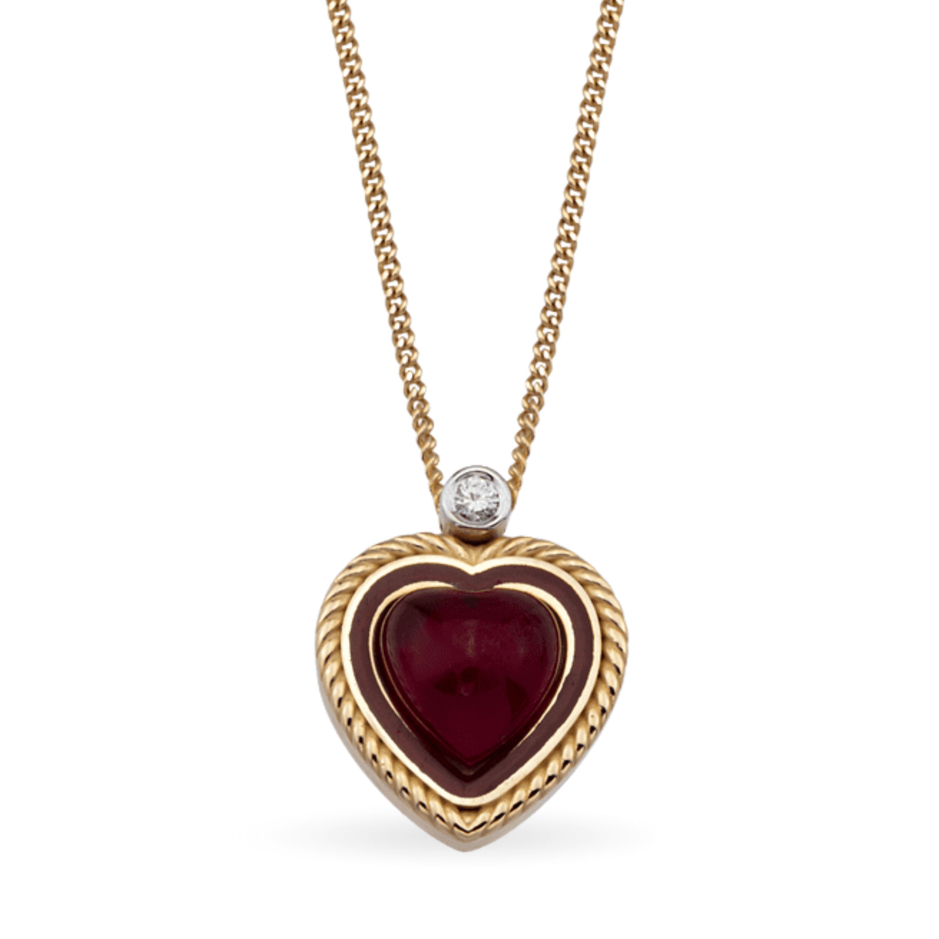 Lollie Heart Burgundy Kolye