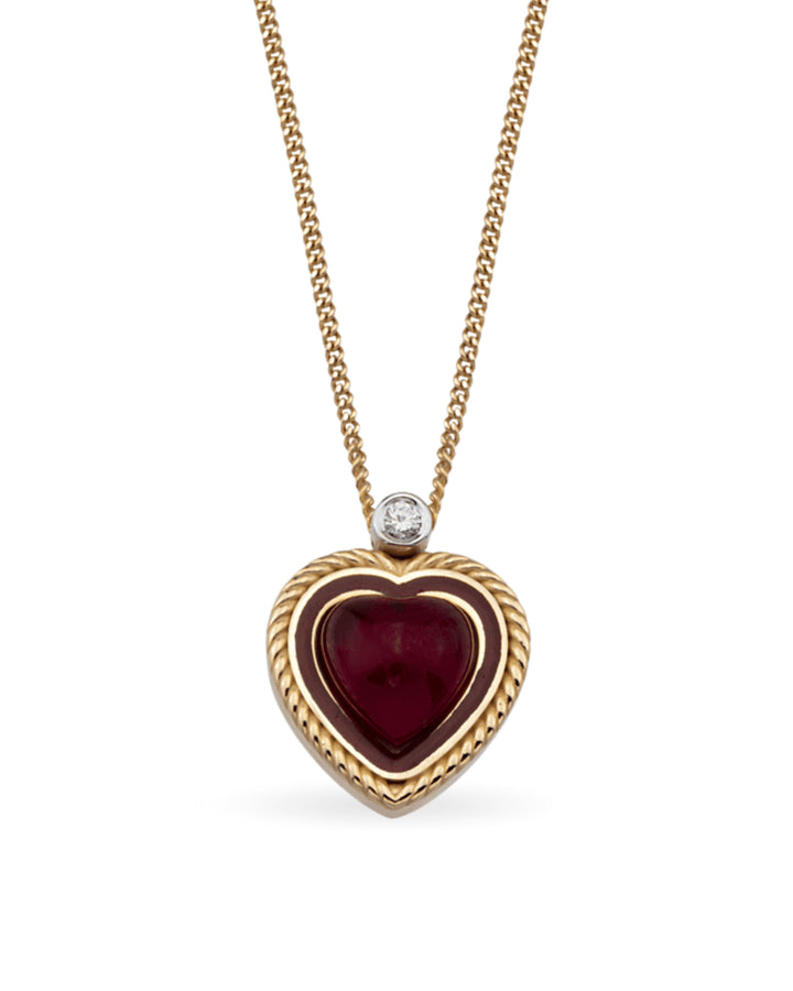 Lollie Heart Burgundy Kolye