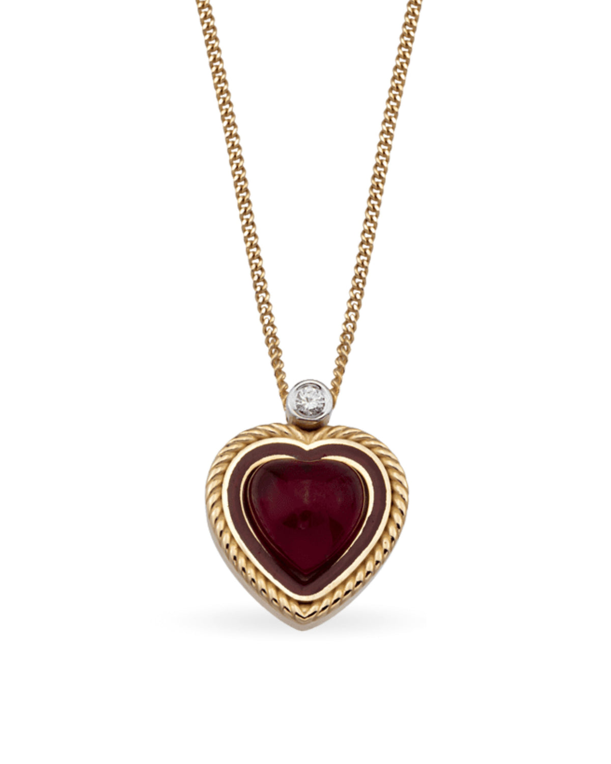 Lollie Heart Burgundy Kolye