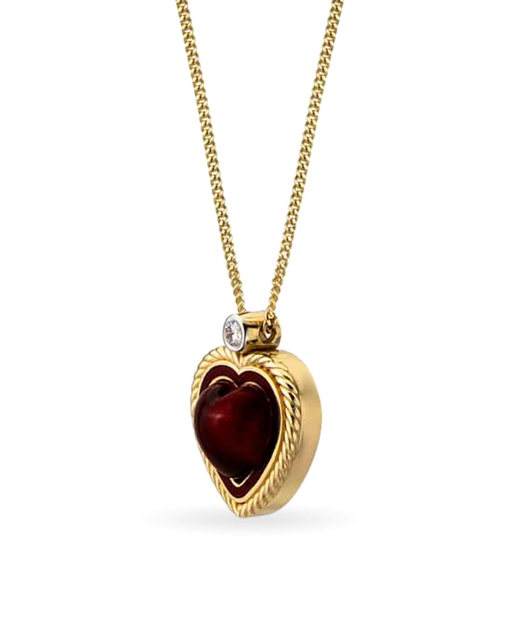 Lollie Heart Burgundy Kolye