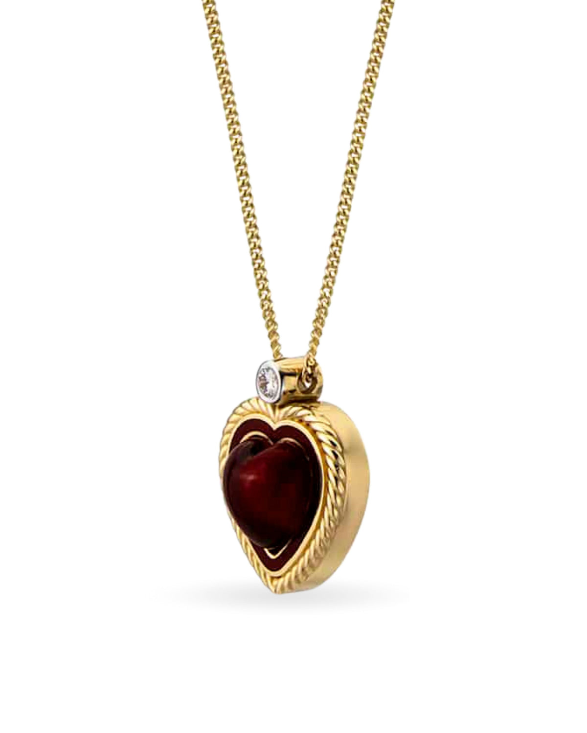 Lollie Heart Burgundy Kolye