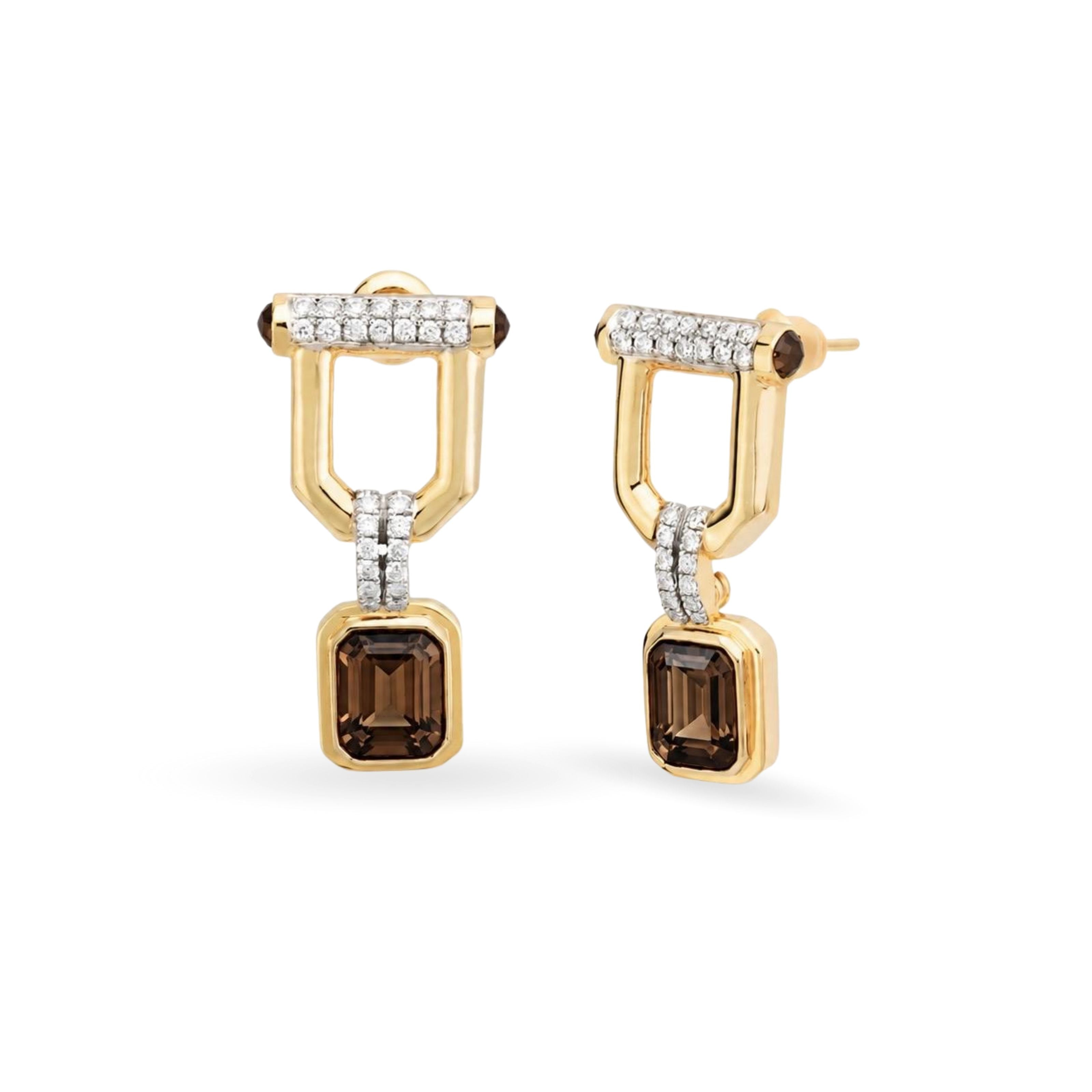 Judith Smoky Topaz Küpe
