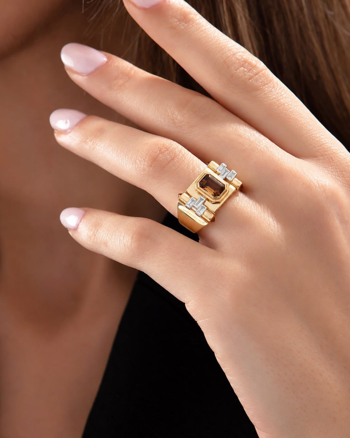Greta Petit Smoky Topaz Yüzük