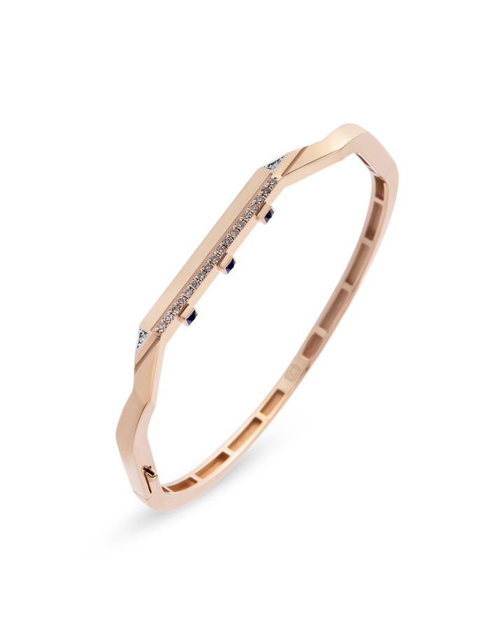 Victorian Edge Cognac Kelepçe Bileklik
