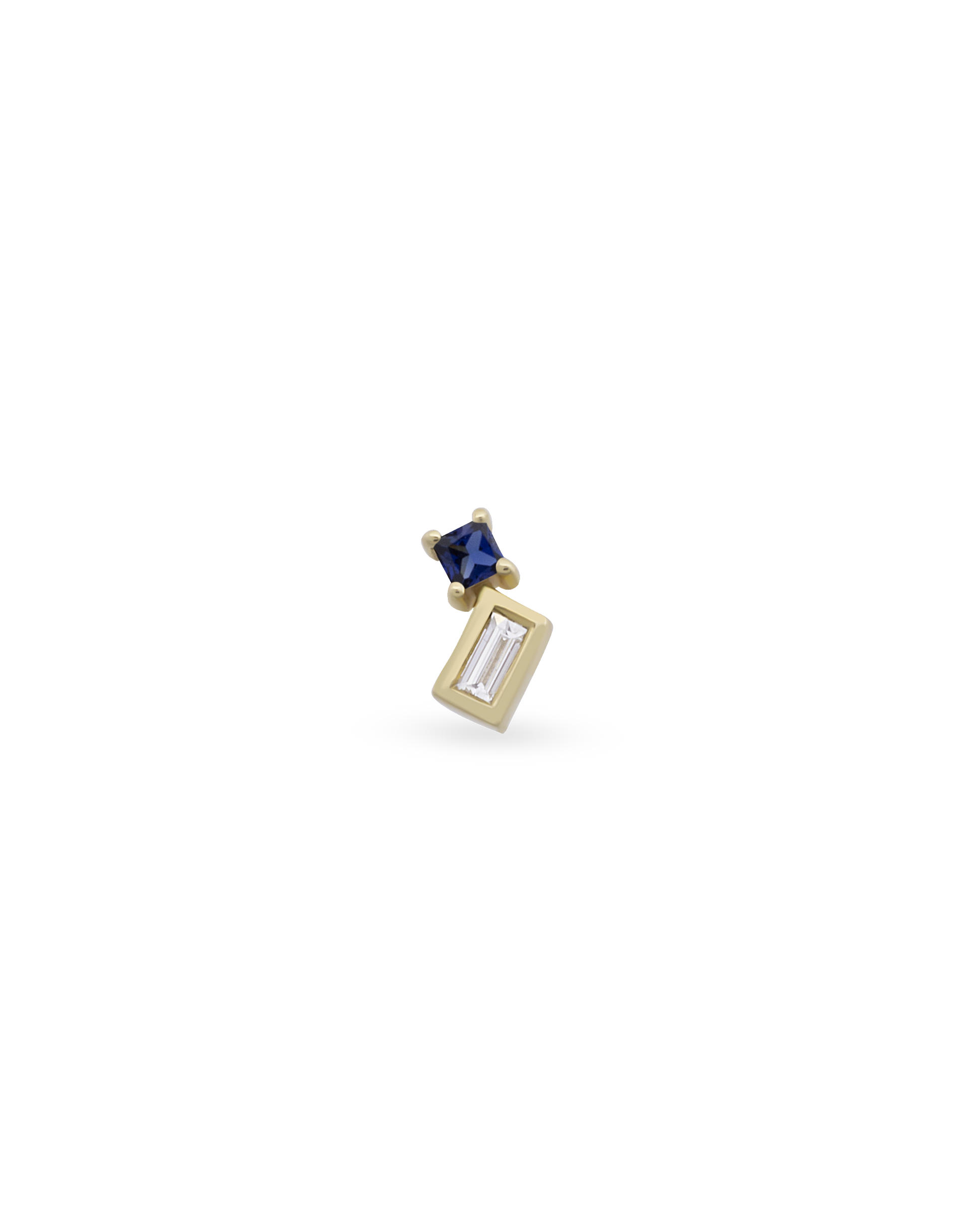 Duo Square Gem Baguette Piercing