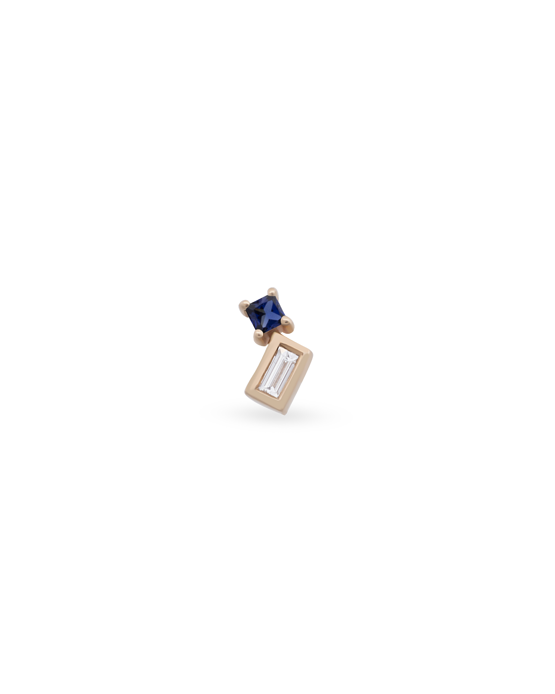 Duo Square Gem Baguette Piercing