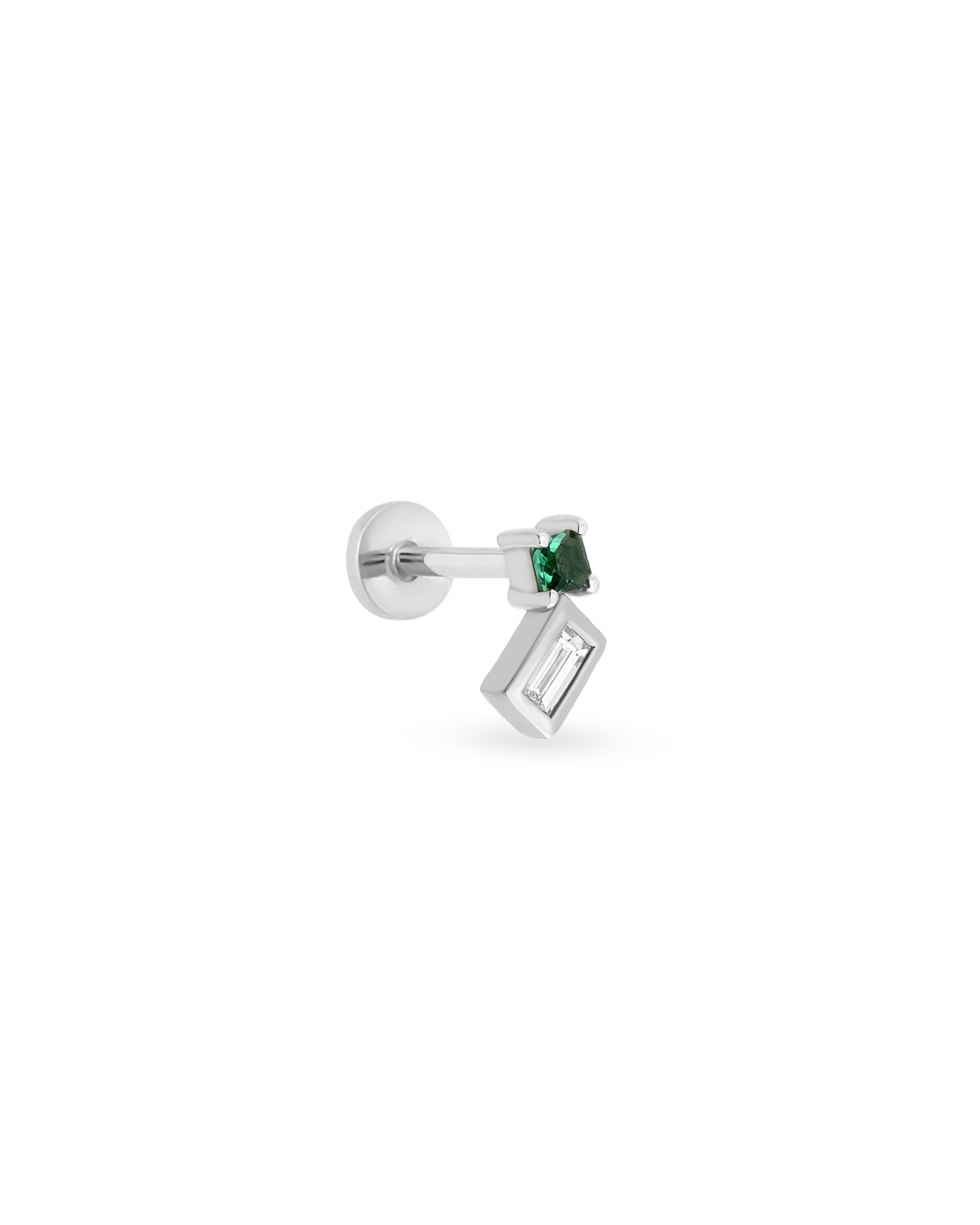 Duo Square Gem Baguette Piercing