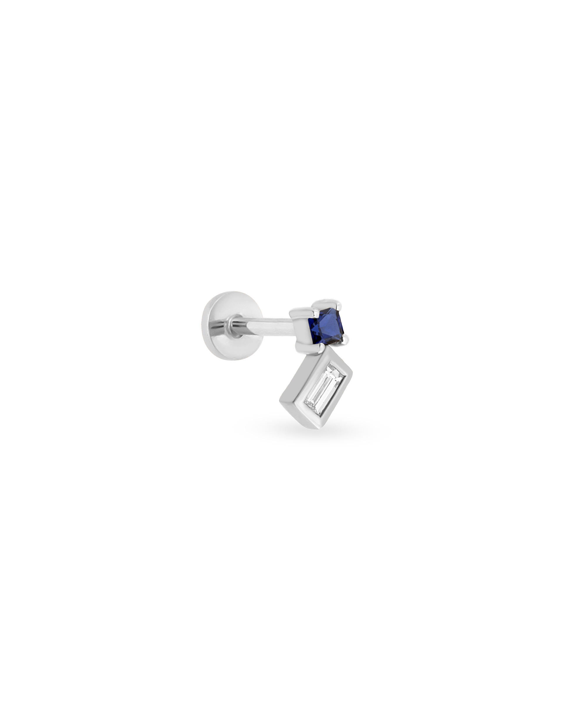 Duo Square Gem Baguette Piercing