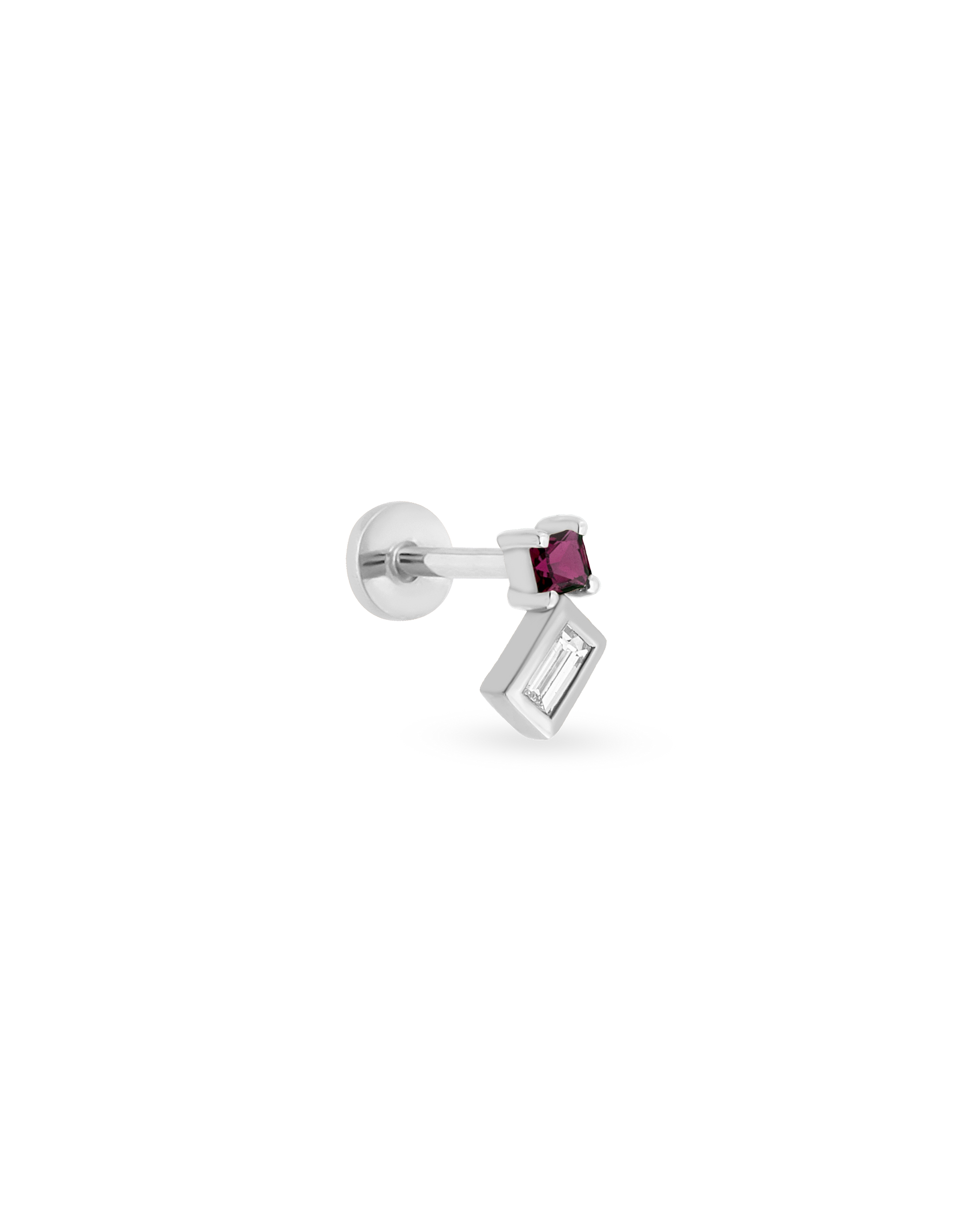 Duo Square Gem Baguette Piercing