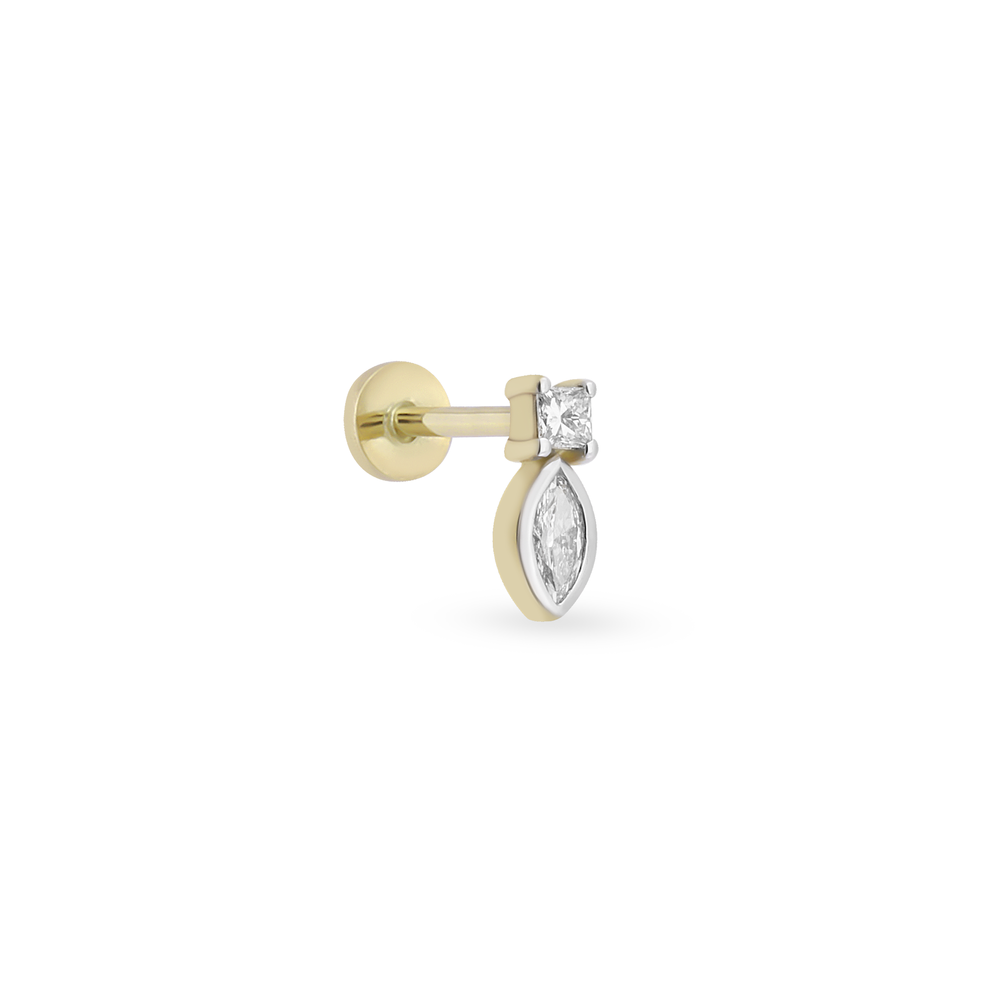 Duo Square Marquise Piercing