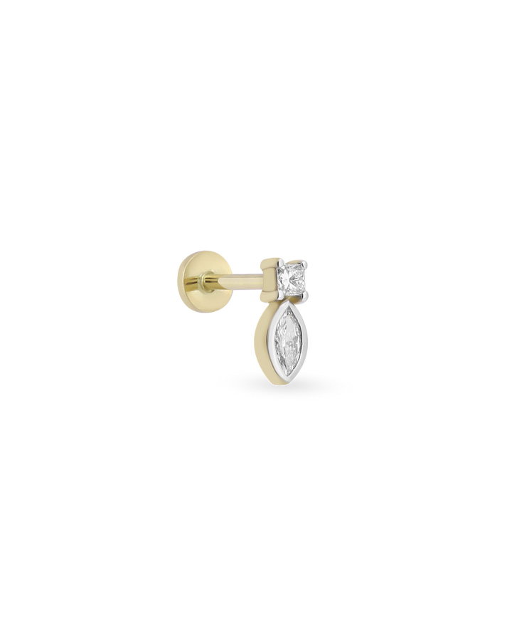 Duo Square Marquise Piercing