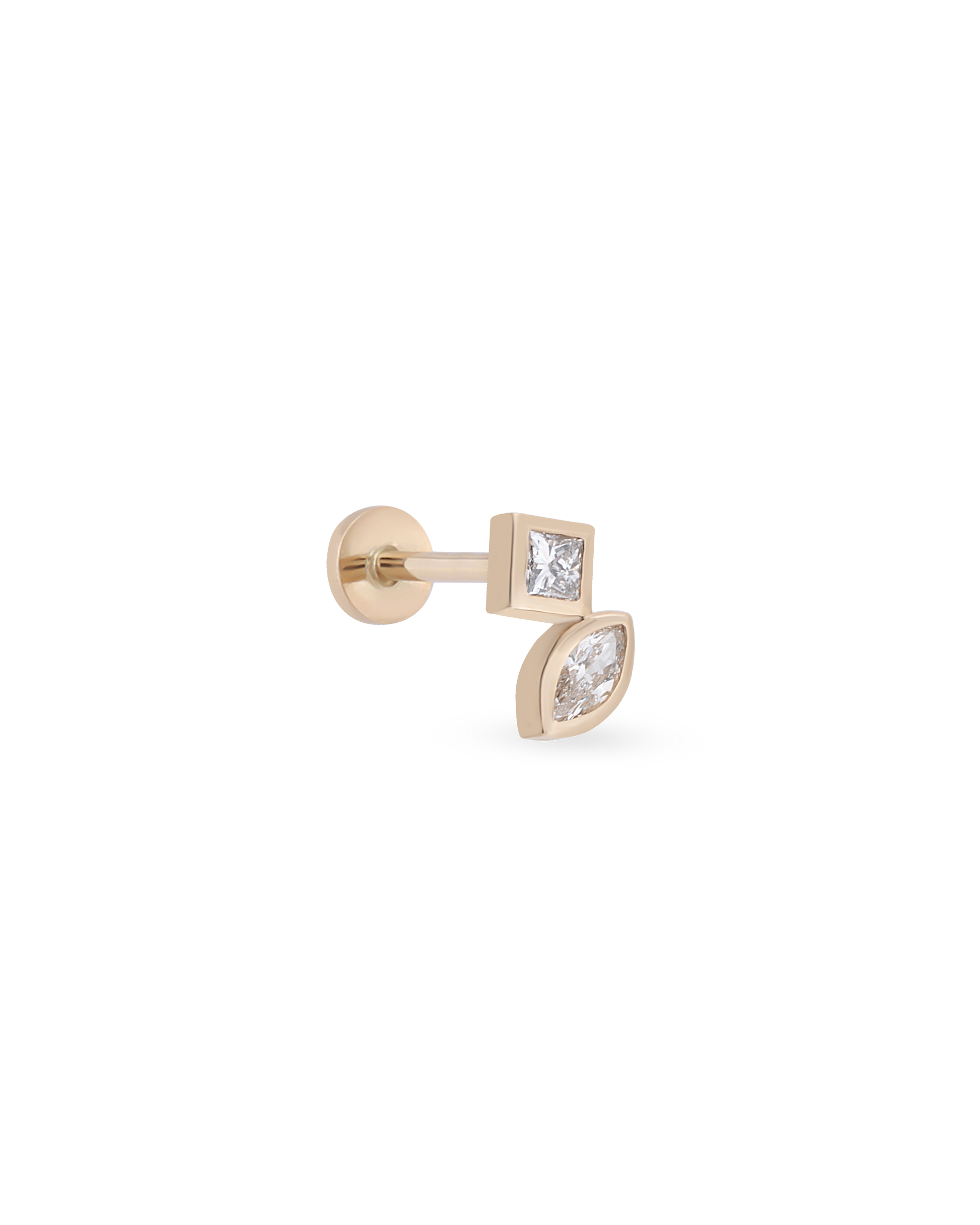 Duo Bold Square Marquise Piercing