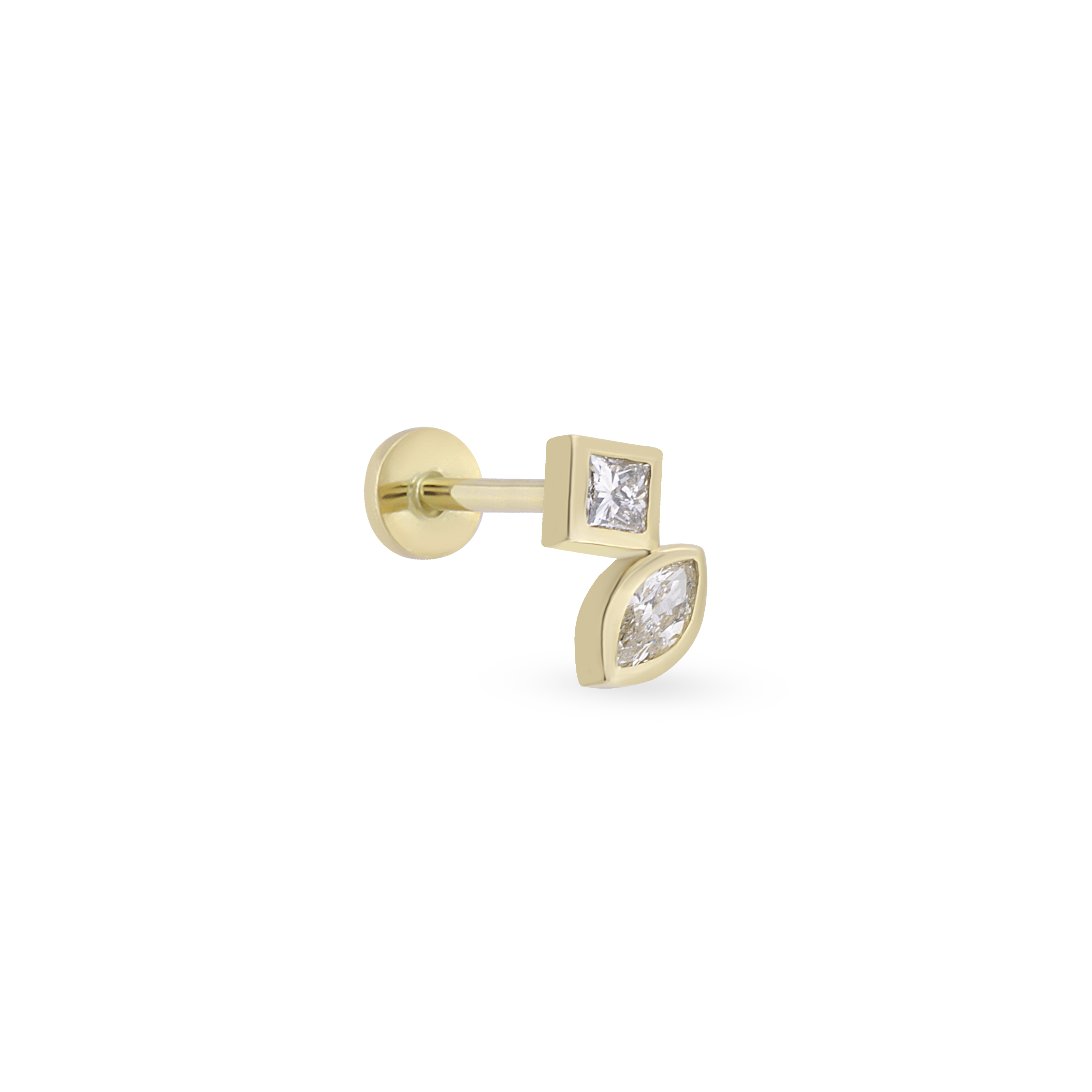 Duo Bold Square Marquise Piercing