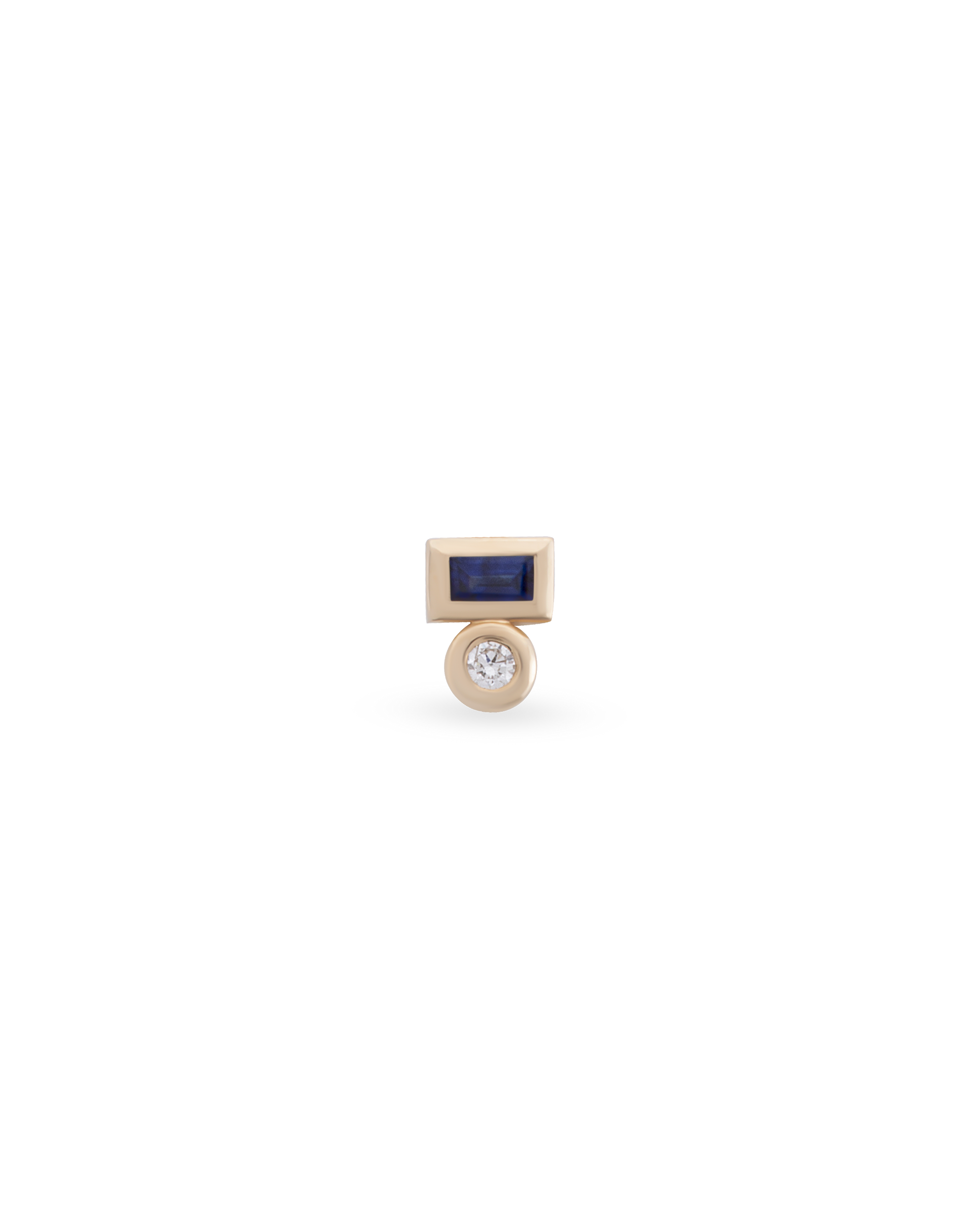 Duo Gem Baguette Dot Piercing