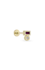 Duo Gem Baguette Dot Piercing