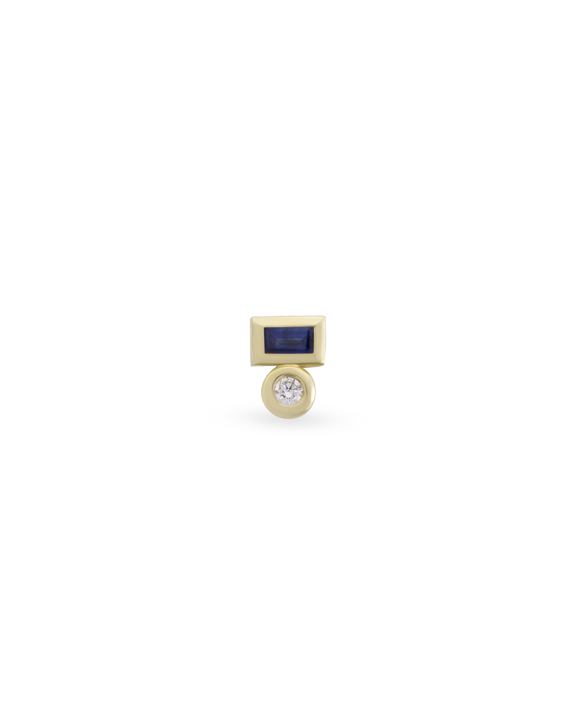 Duo Gem Baguette Dot Piercing