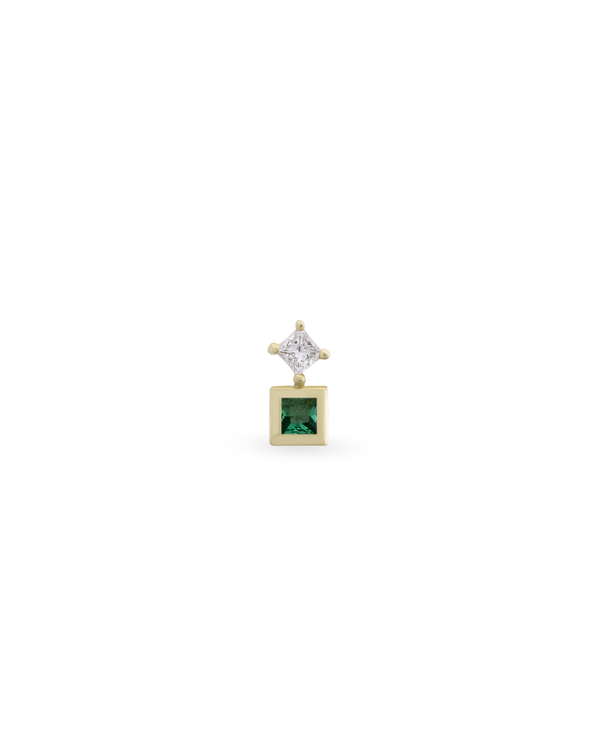Duo Square Gem Piercing