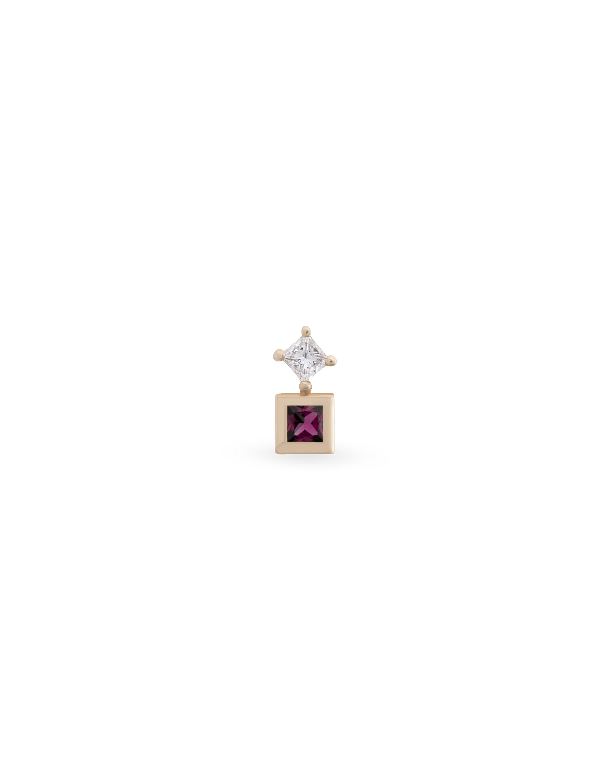 Duo Square Gem Piercing