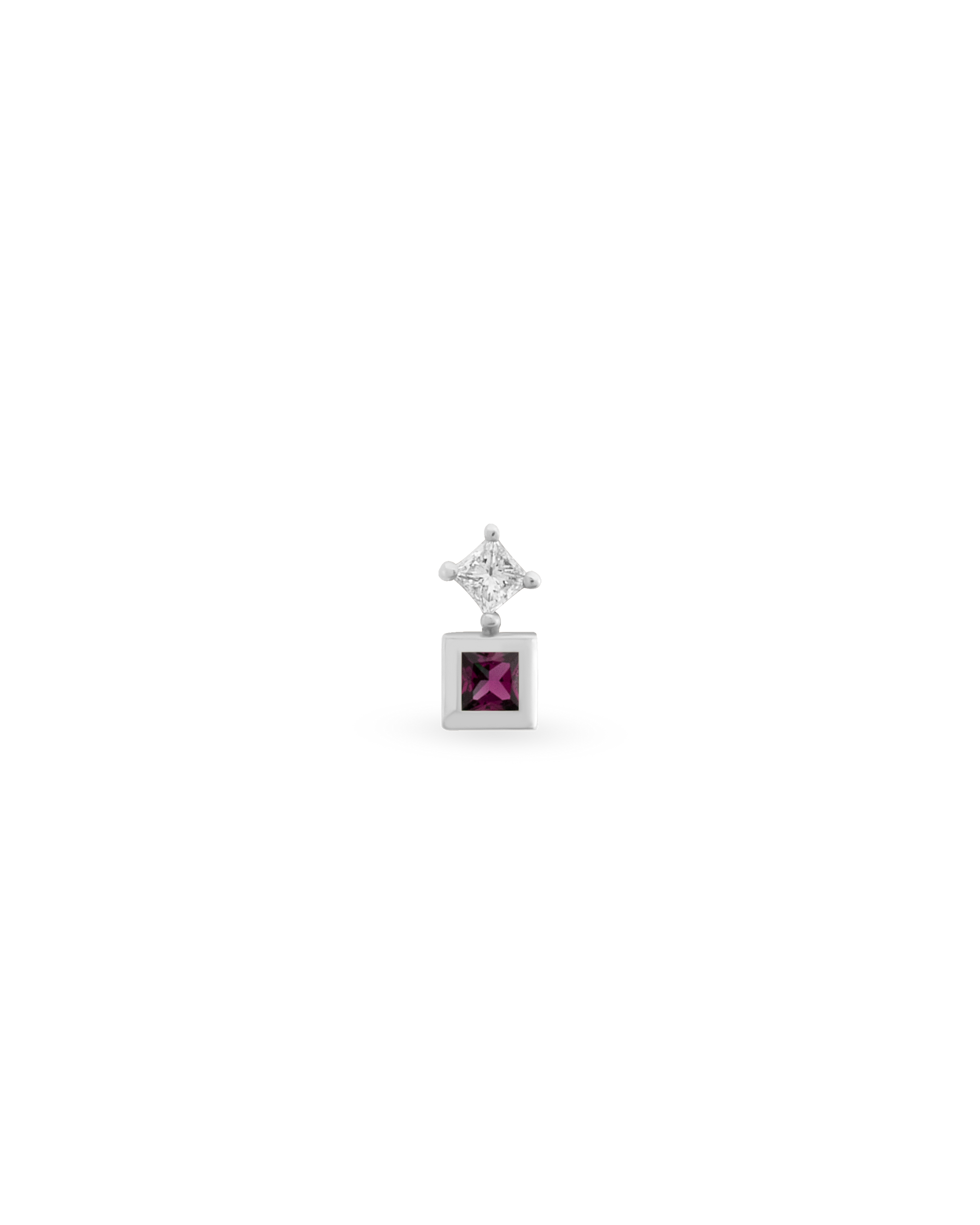 Duo Square Gem Piercing