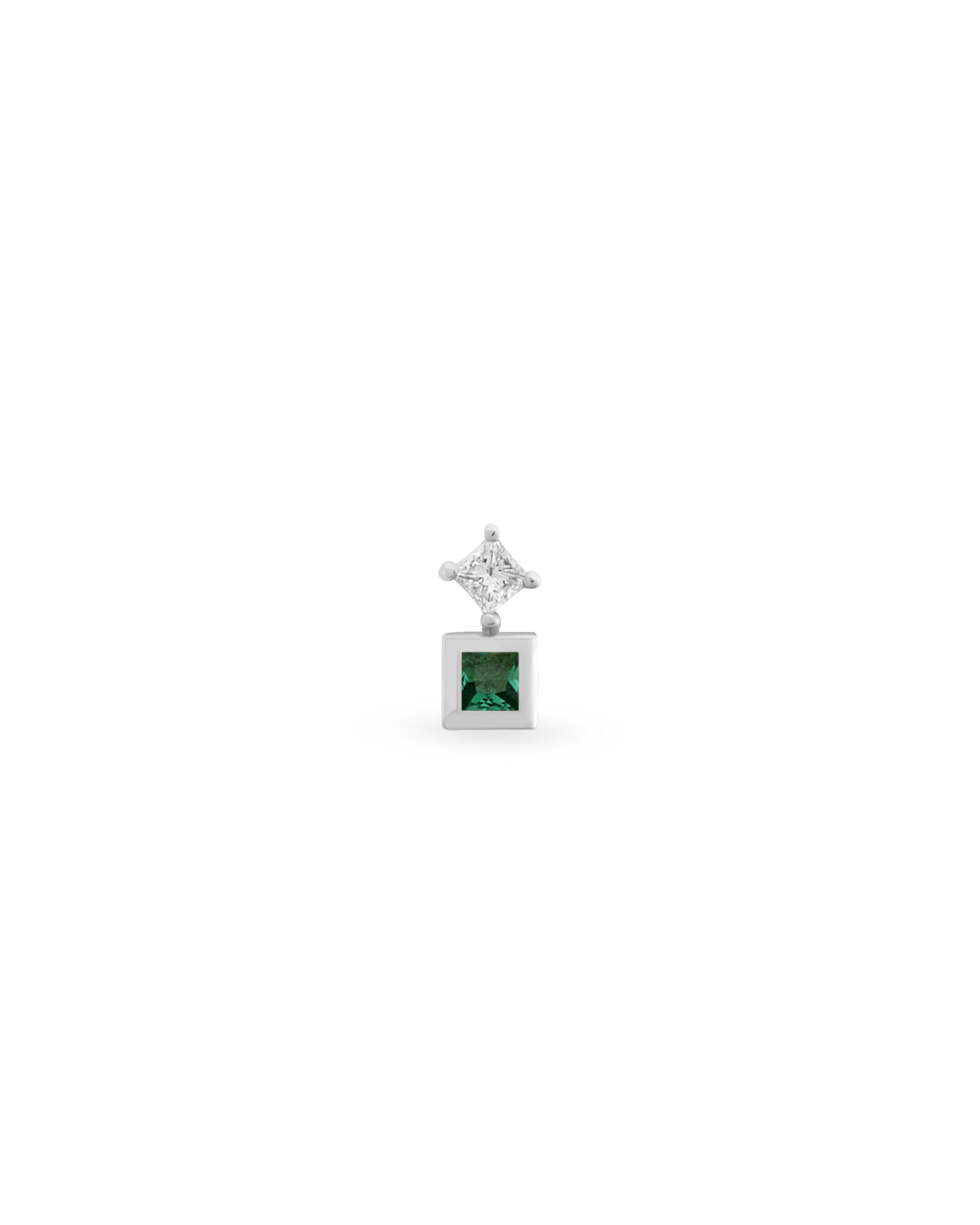 Duo Square Gem Piercing