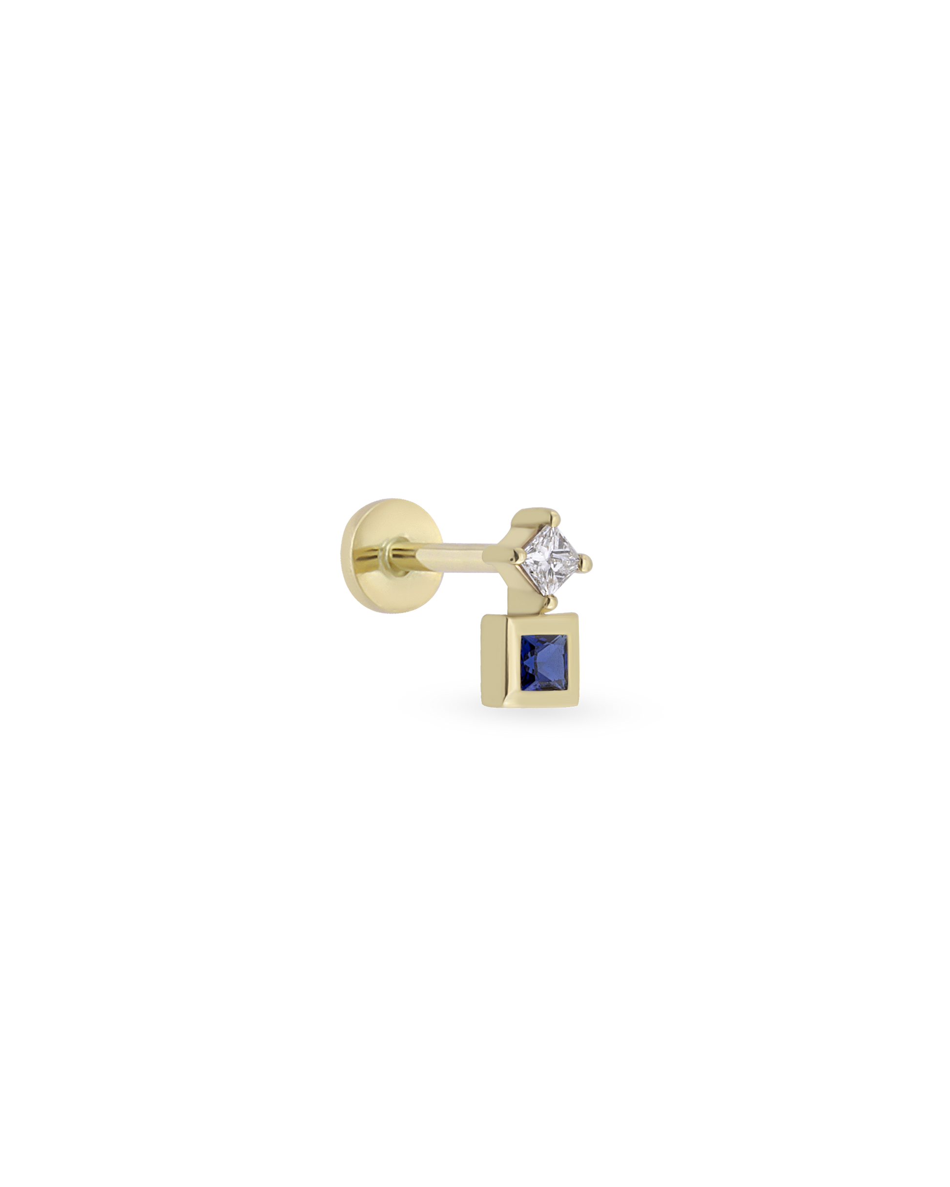 Duo Square Gem Piercing