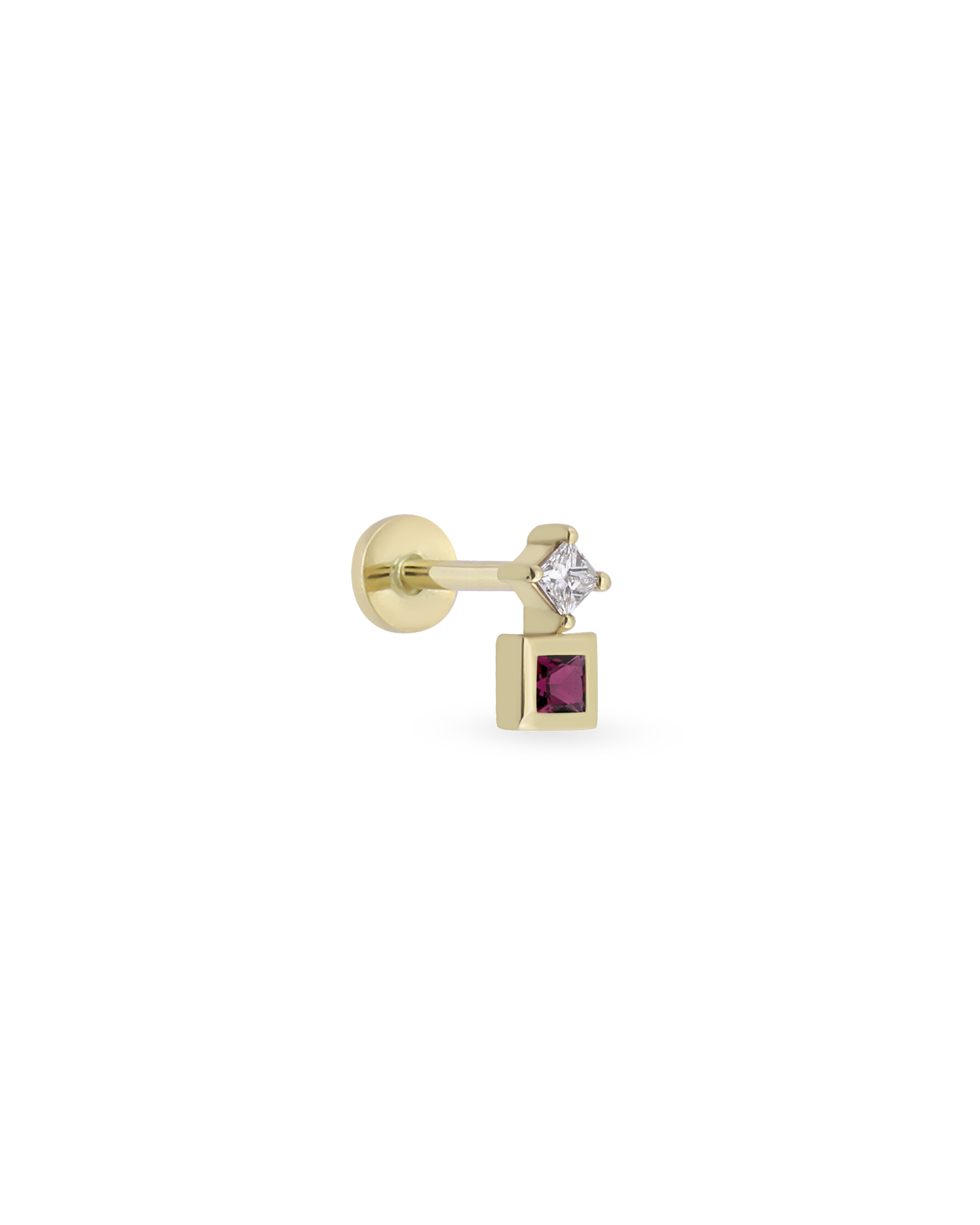 Duo Square Gem Piercing