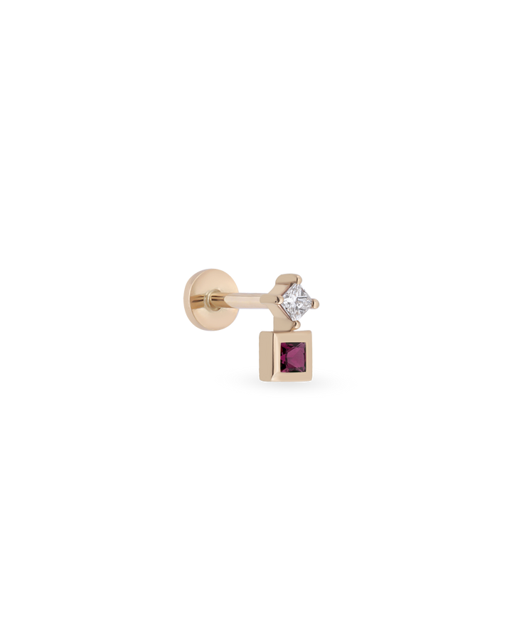 Duo Square Gem Piercing