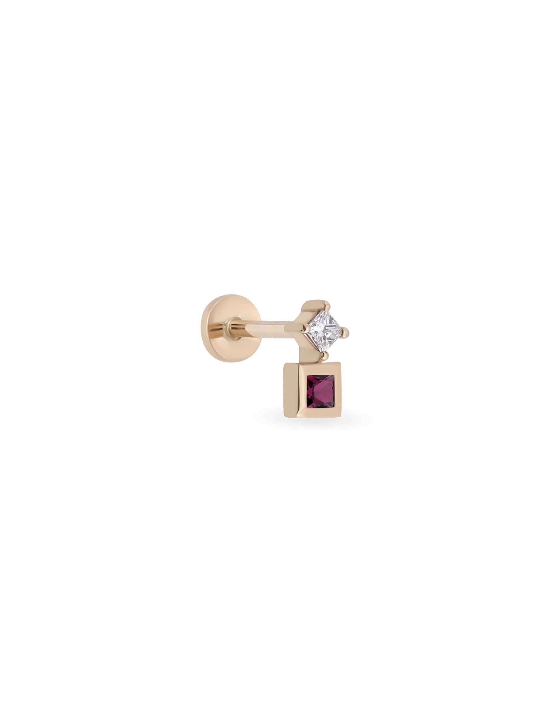 Duo Square Gem Piercing
