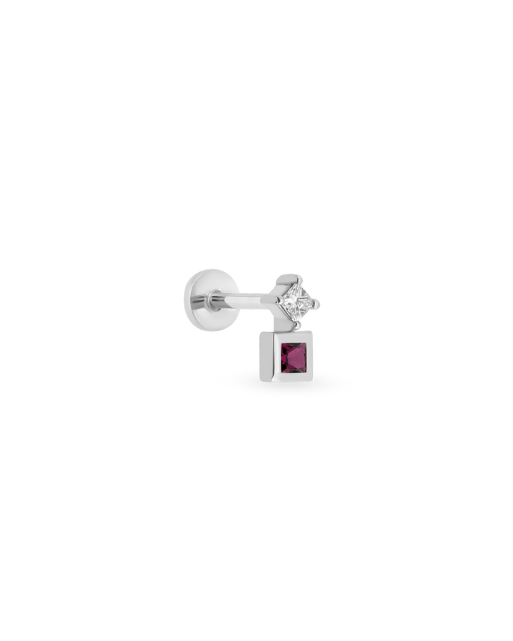 Duo Square Gem Piercing