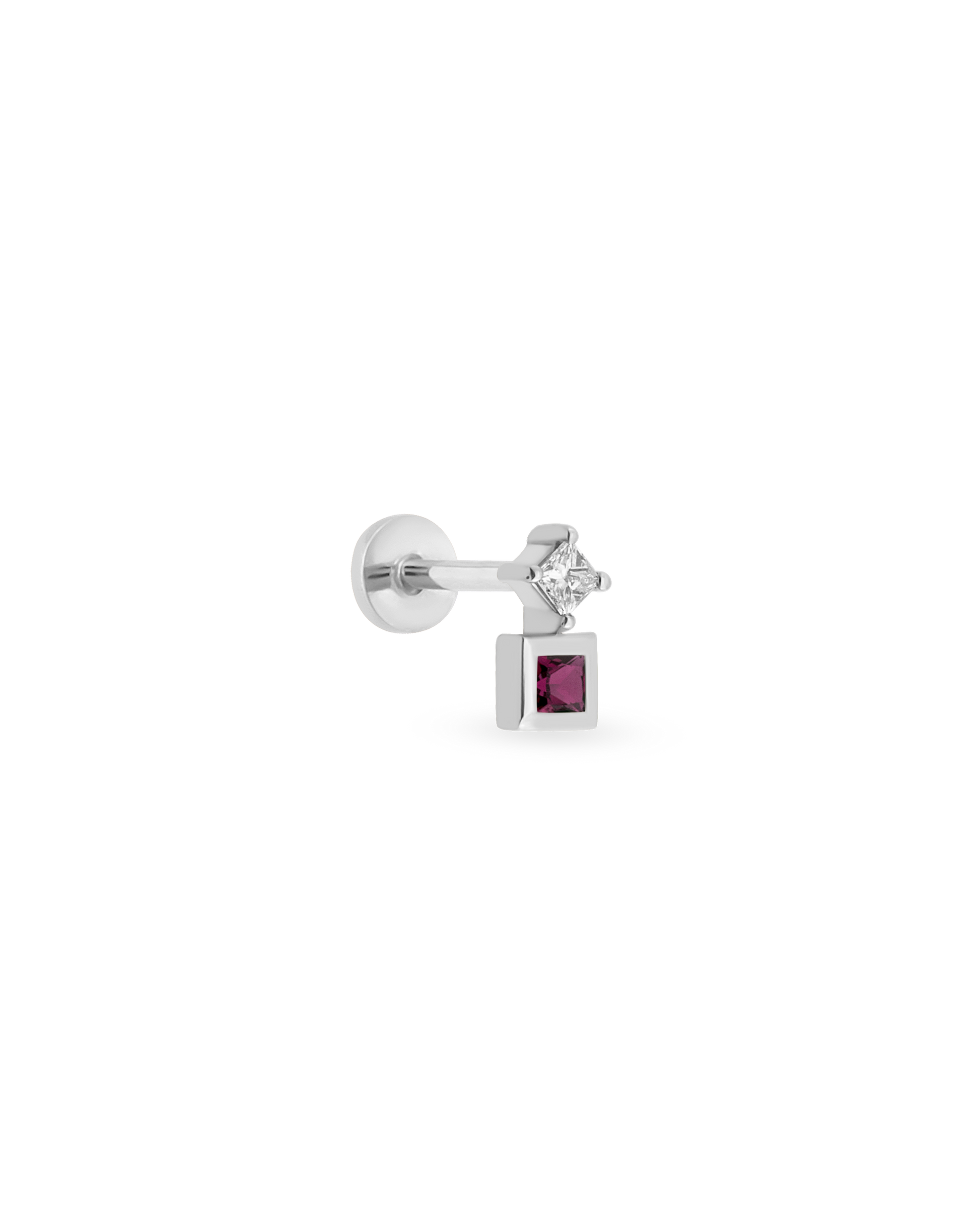 Duo Square Gem Piercing