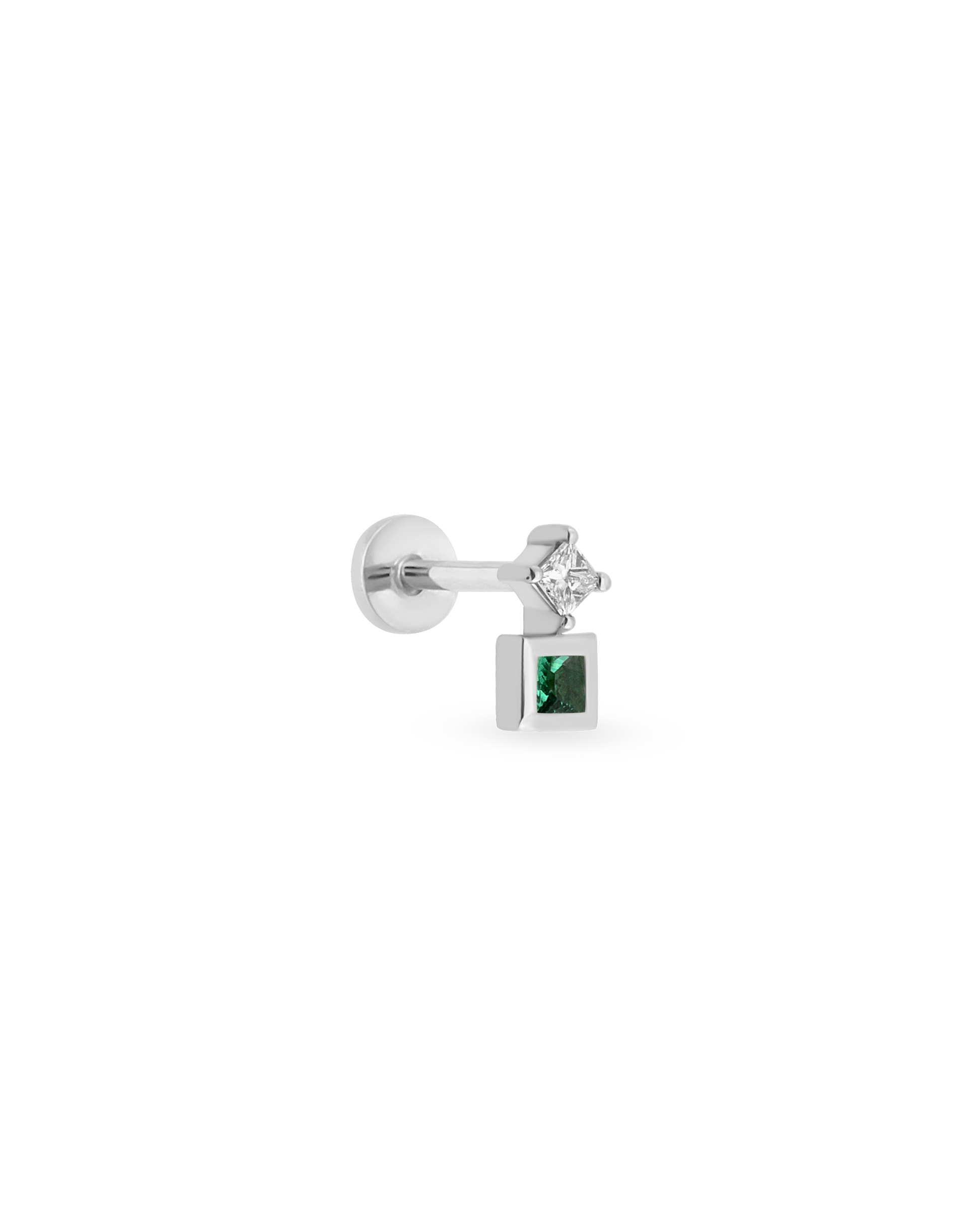 Duo Square Gem Piercing