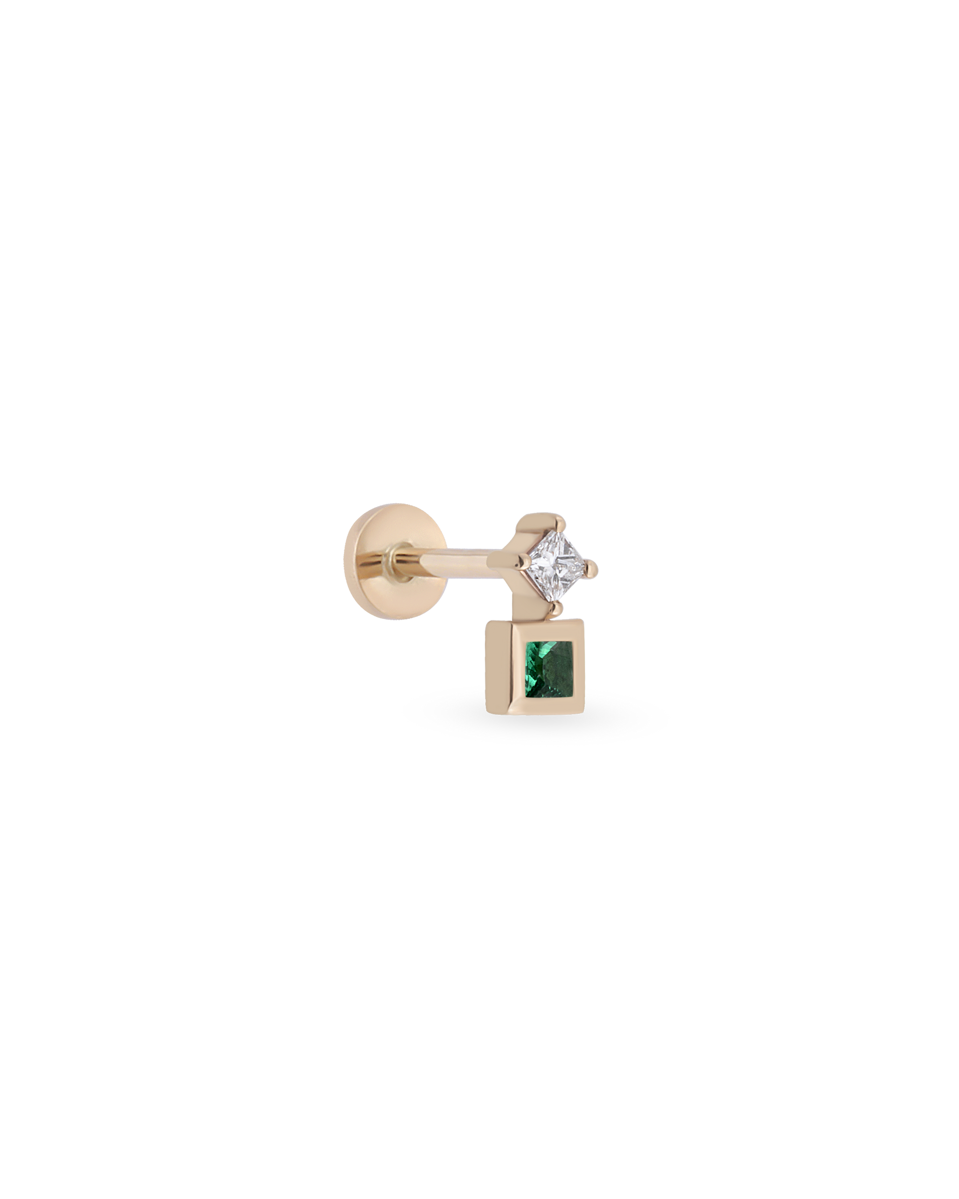 Duo Square Gem Piercing